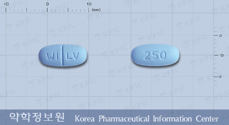 케프렙톨정250밀리그램(레비티라세탐) 낱알 사진