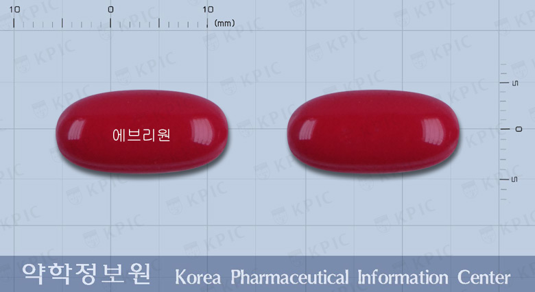 에브리원연질캡슐 낱알 사진