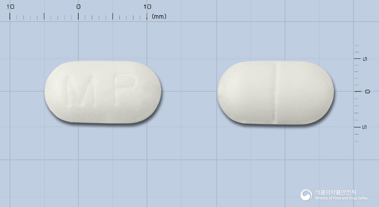 명문메토카르바몰정(수출명:디베파닐정(Dibefaniltablet)) 낱알 사진