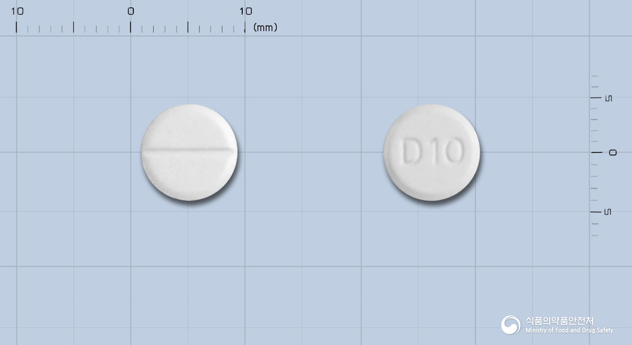 데번프릴정10밀리그람(말레인산에날라프릴)(수출명:BENOPRILTABLET) 낱알 사진