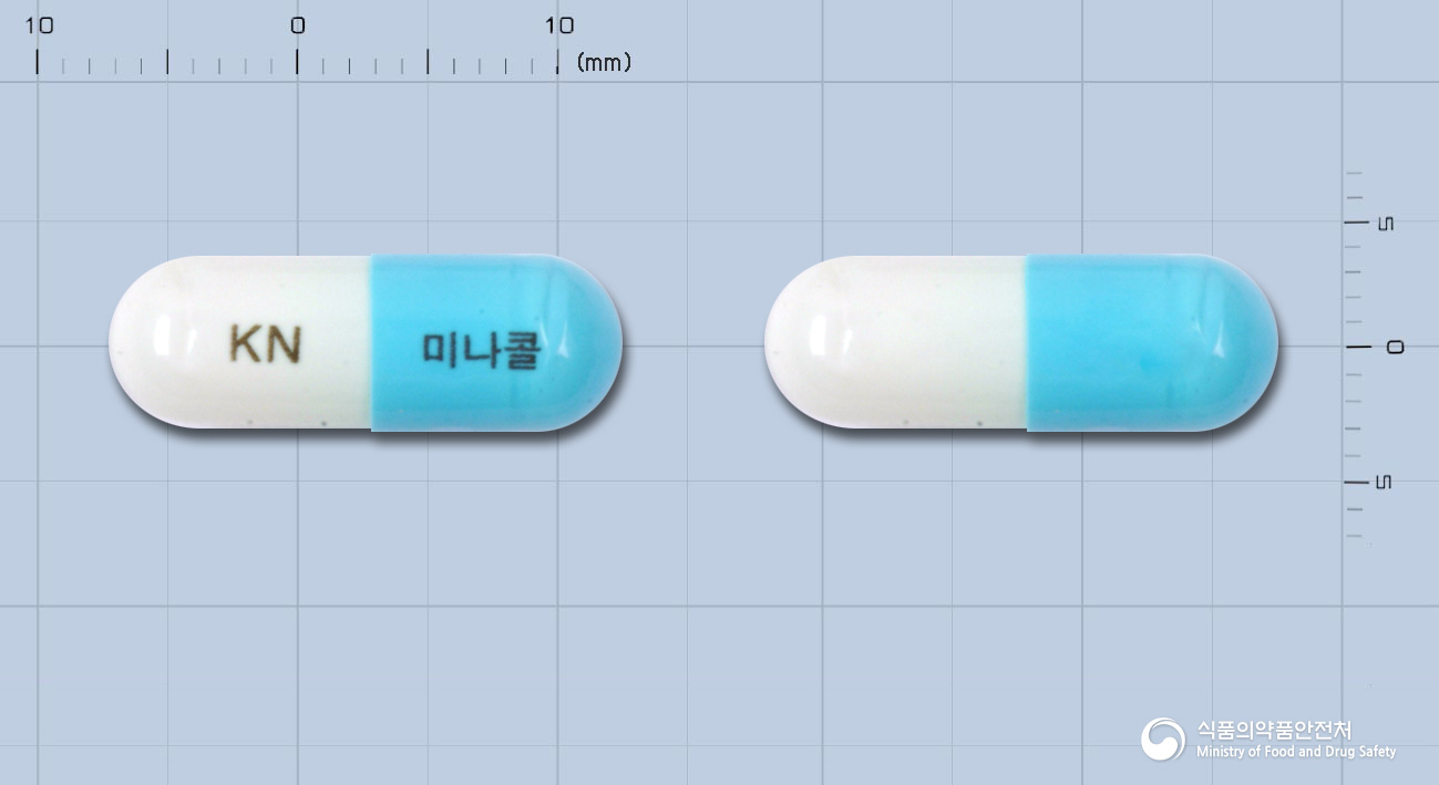 미나콜캡슐 낱알 사진
