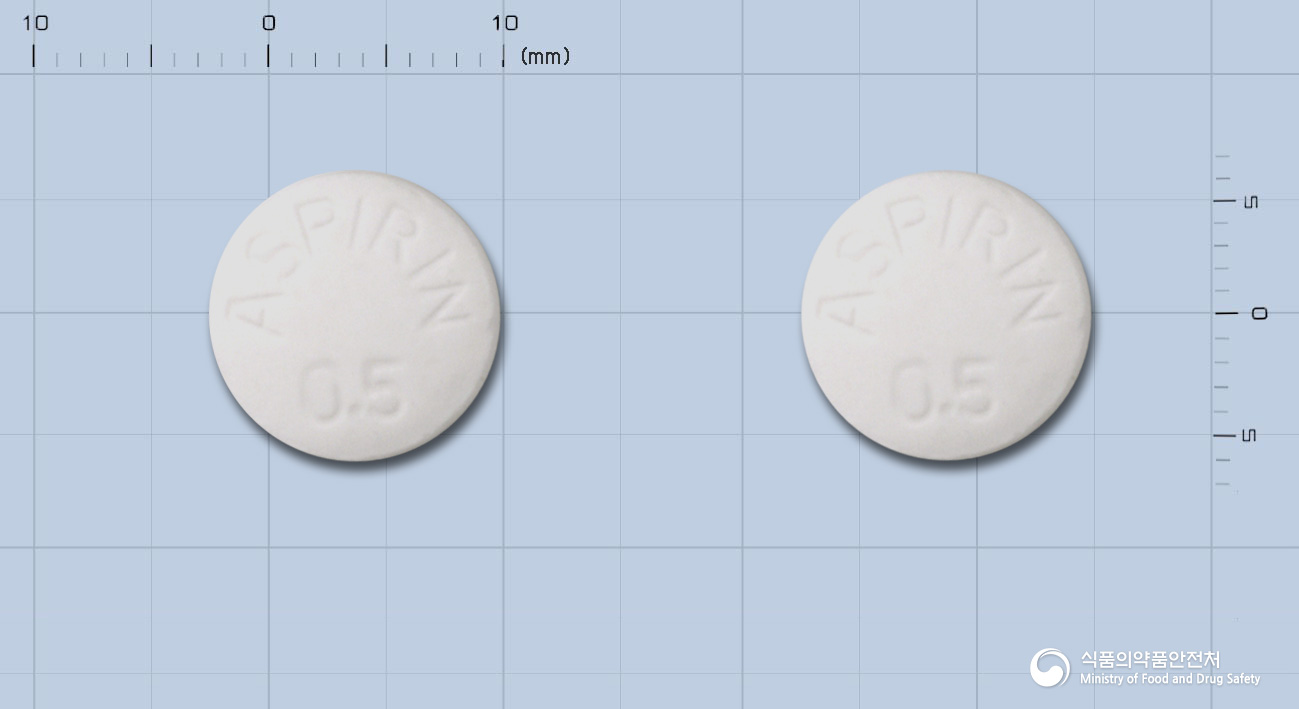 신풍아스피린정(수출명:ASPIN Tablets) 낱알 사진