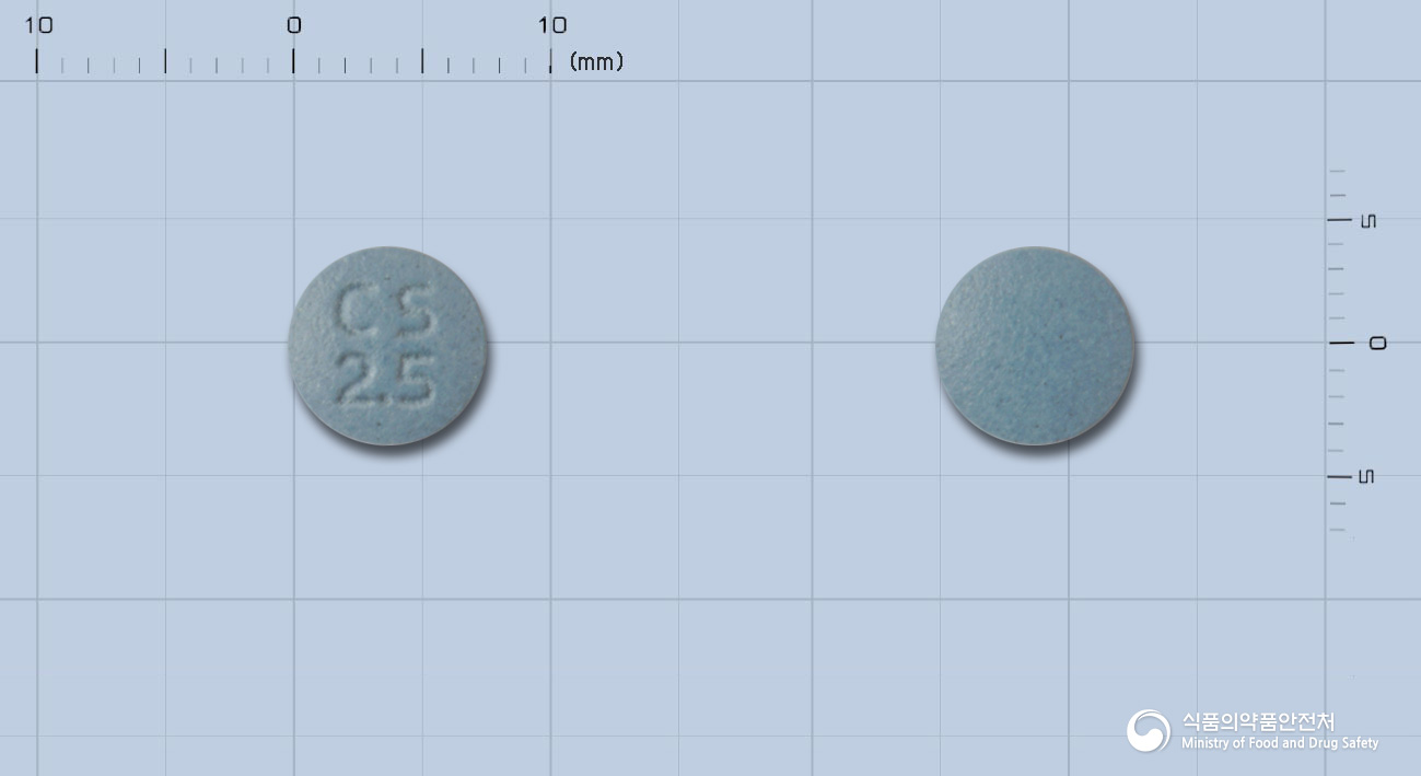 비소자이드정2.5/6.25mg 낱알 사진