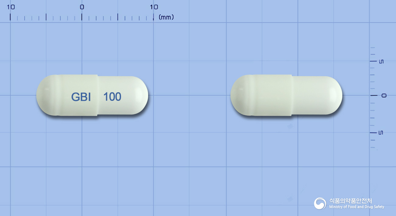 가바인캡슐100mg(가바펜틴) 낱알 사진