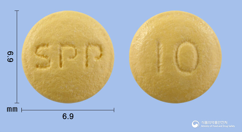 에스피씨라베정10mg(라베프라졸나트륨) 낱알 사진