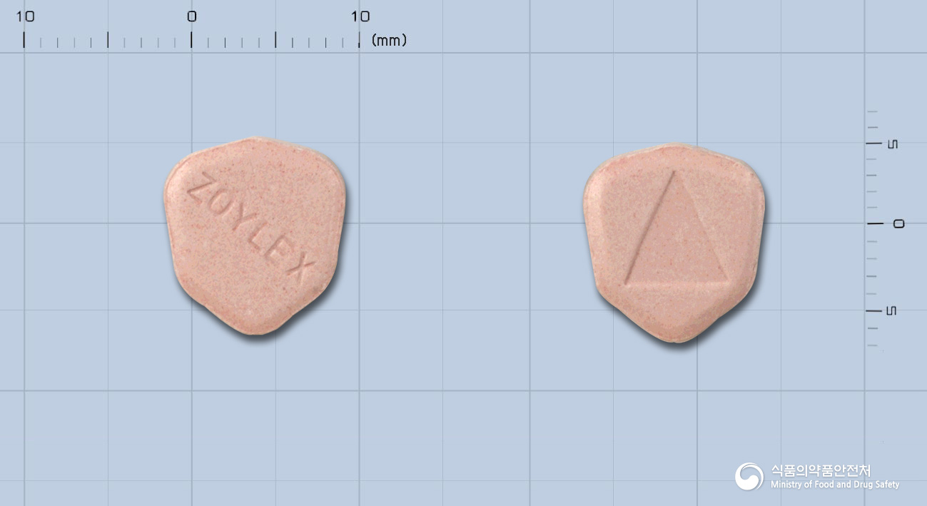 조이렉스정400밀리그램(아시클로버)(수출명:HerpexTabs.400mg) 낱알 사진