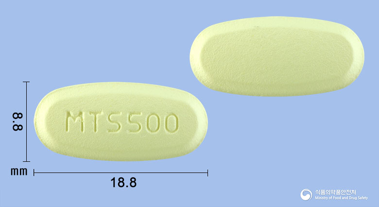 클래리마신정500mg(클래리트로마이신) 낱알 사진