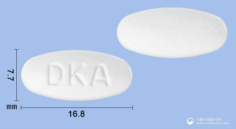 크로아난정375mg[아목시실린수화물.클라불란산칼륨(2:1)] 낱알 사진