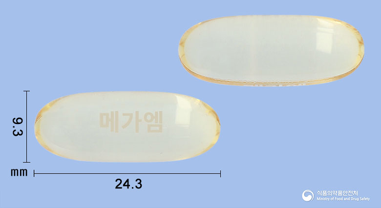 메가엠연질캡슐(오메가-3-산에틸에스테르90) 낱알 사진