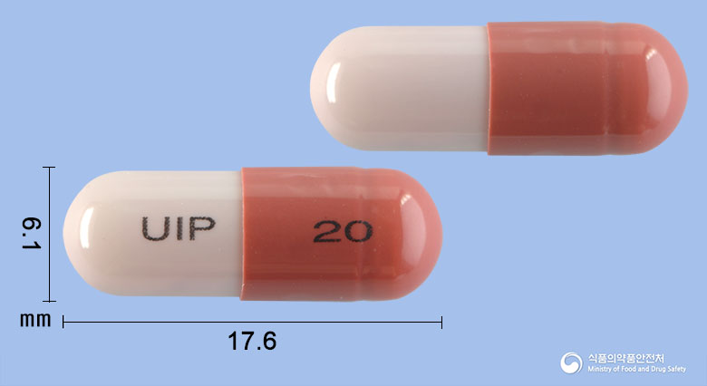 오메놀캡슐(오메프라졸)(수출명:PeprazoleCaps.OprazecCaps.)(수출용) 낱알 사진
