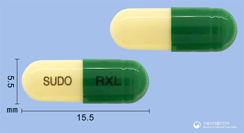 록사렉스서방캡슐75mg(록사티딘아세테이트염산염) 낱알 사진