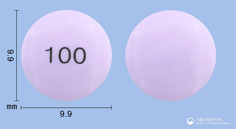 로도핀정100mg(죠테핀) 낱알 사진