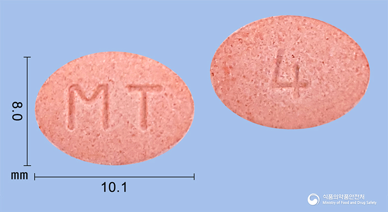 모노루카츄정4mg(몬테루카스트나트륨) 낱알 사진